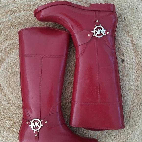 red mk rain boots